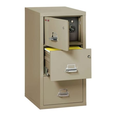 Fire King Fireking Fireproof 3 Drawer Vertical Safe-In-File Legal 20-13/16"Wx31-9/16"Dx40-1/4"H Pewter 3-2131-CPESF